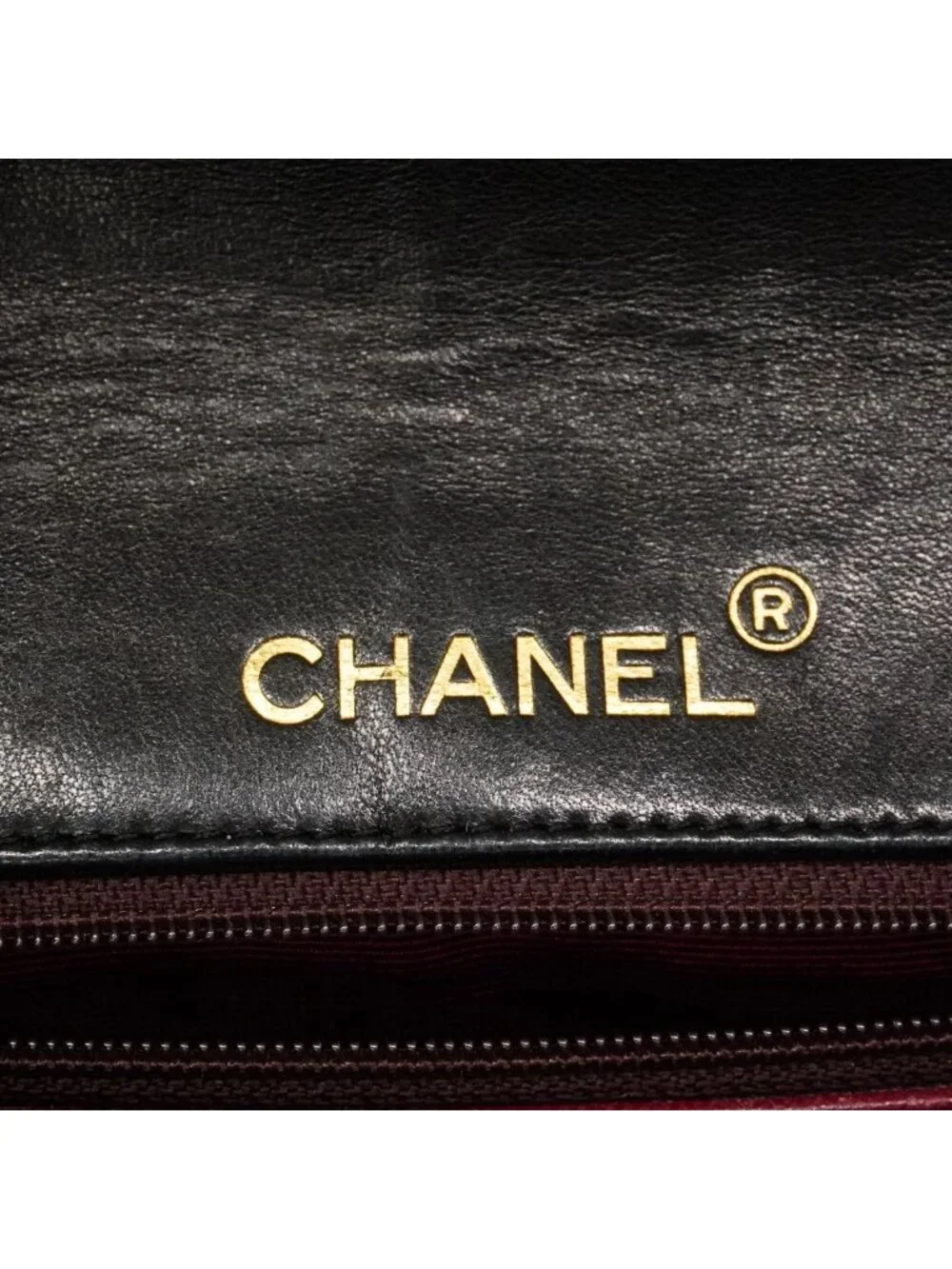 Chanel Shoulder Bag Quilted Lambskin Black Gold